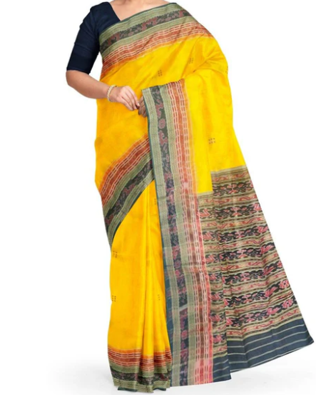 Sachipar saree yellow